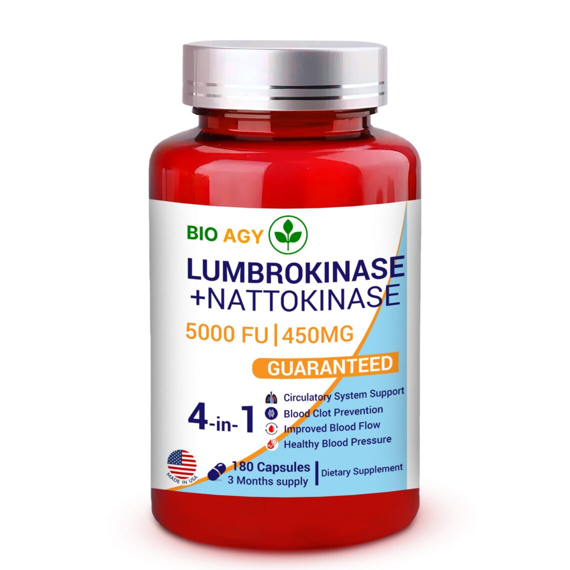 Lumbrokinase & Nattokinase Capsules 450 mg