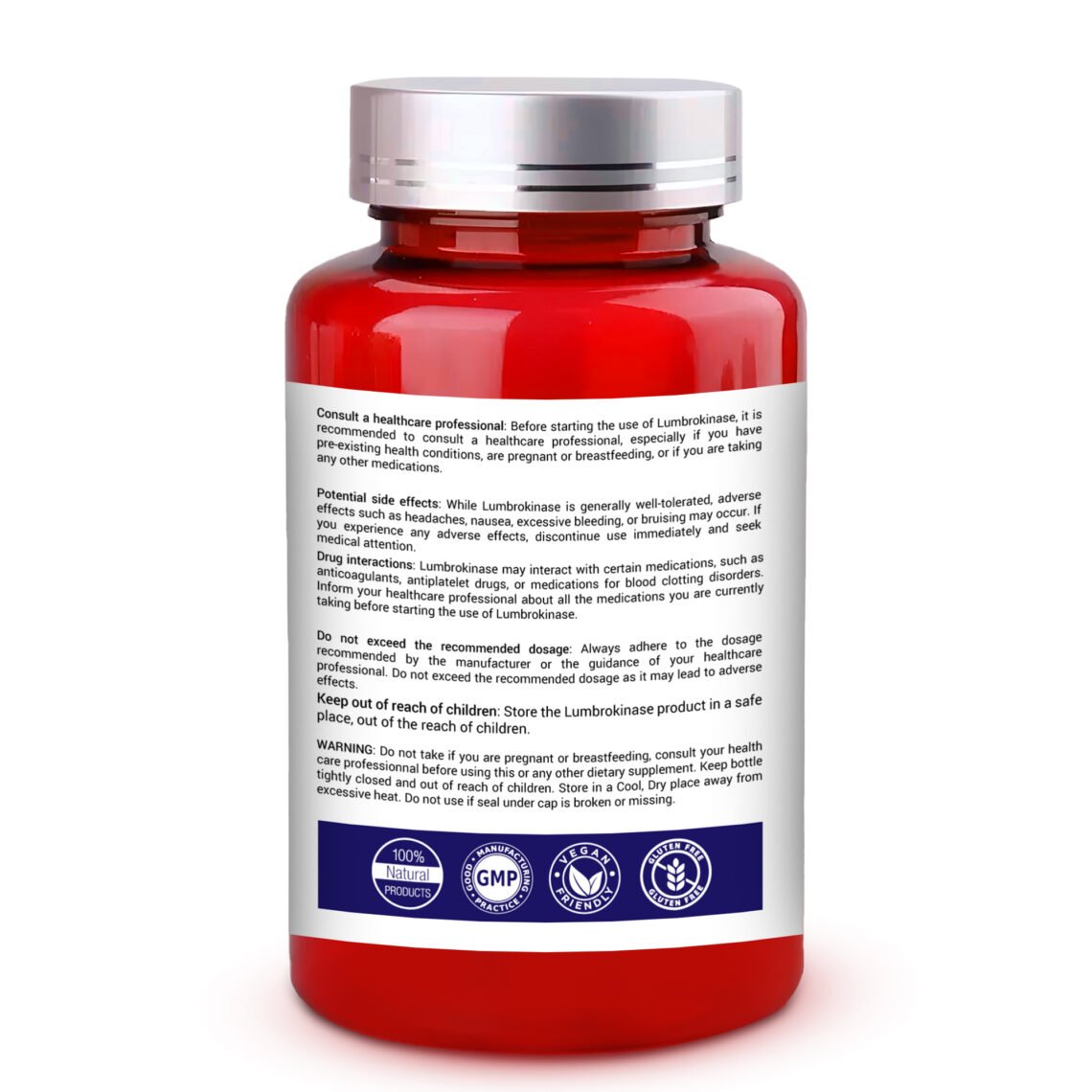 Lumbrokinase & Nattokinase Capsules 450 mg - Image 3